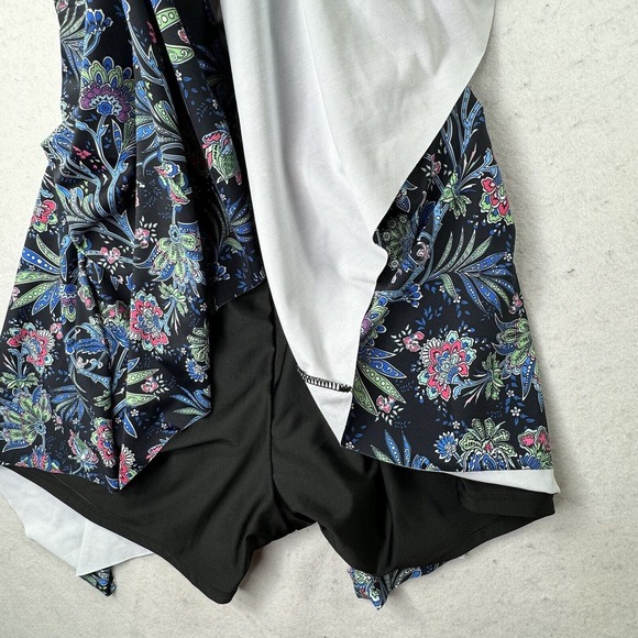 Hanna Nikole Swim Dress One Piece Swimsuit Womens Plus Size 26W Bright Floral - Picture 6 of 15